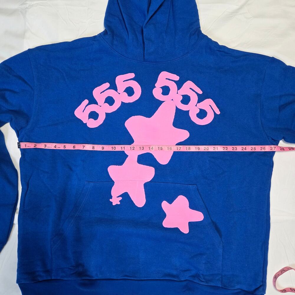 Sp5der Beluga Hoodie Blue Pink Size XL FW23 - Picture 3 of 12